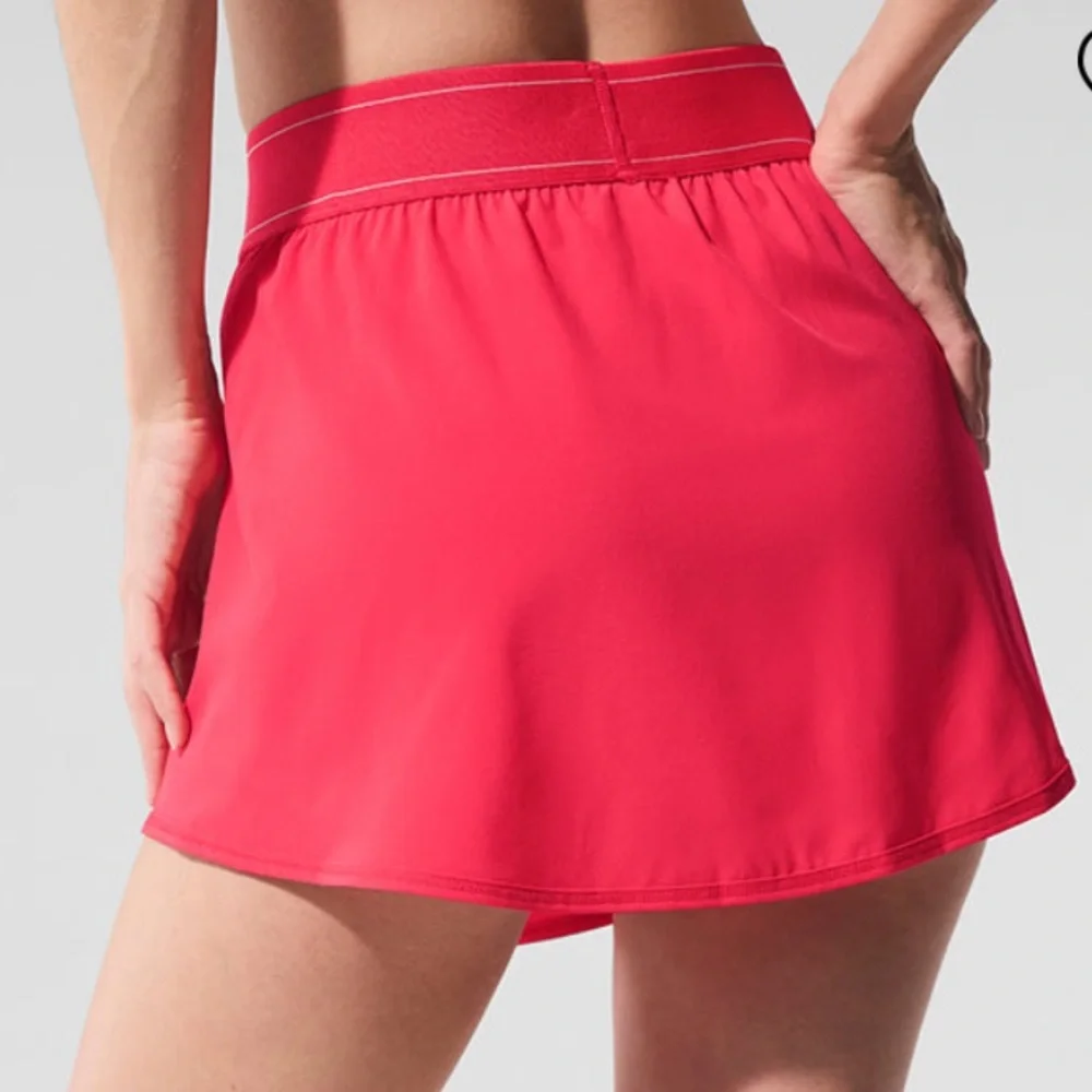 NWT ALO YOGA Match Point Skirt Candy Red